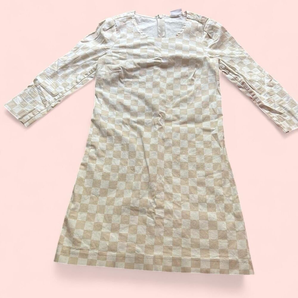 Vila Women's Cream and Tan Dress